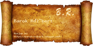 Barok Róbert névjegykártya