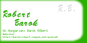 robert barok business card